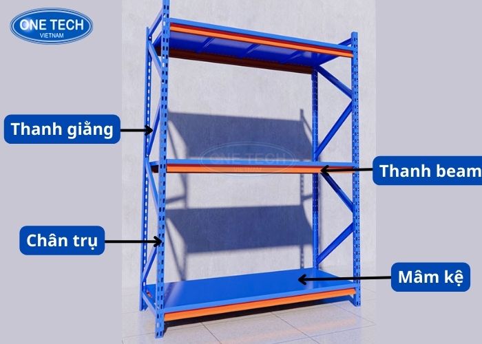 Cấu tạo chi tiết của kệ trung tải Trà Vinh